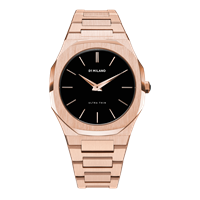 Armbanduhr D1 Milano Herr Ultra Thin in Vernickelt stahl roségold UTB03 - UTB03